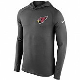 Men's Arizona Cardinals Nike Charcoal Stadium Touch Long Sleeve Hooded Performance T-Shirt,baseball caps,new era cap wholesale,wholesale hats